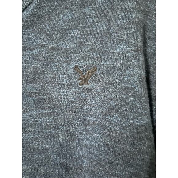 American Eagle navy crew neck cotton sweater athletic fit, size L - Picture 2 of 7